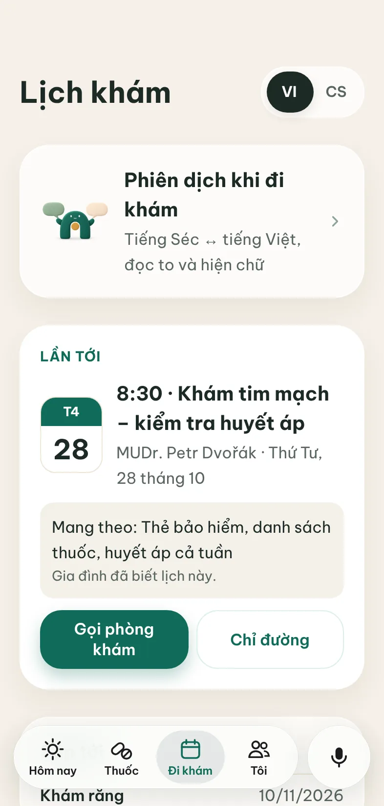 Mục Lịch khám
