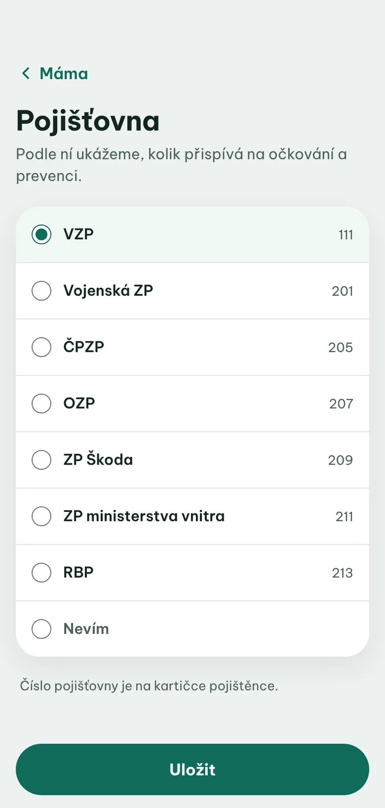 Výběr pojišťovny